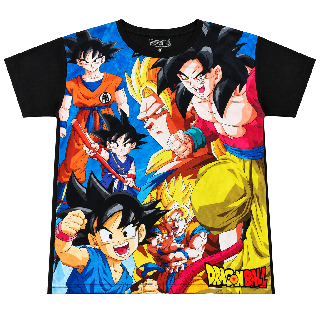 Anime Comics Dragon Ball Z Graphic T-Shirt Size L Black Multi Goku 1
