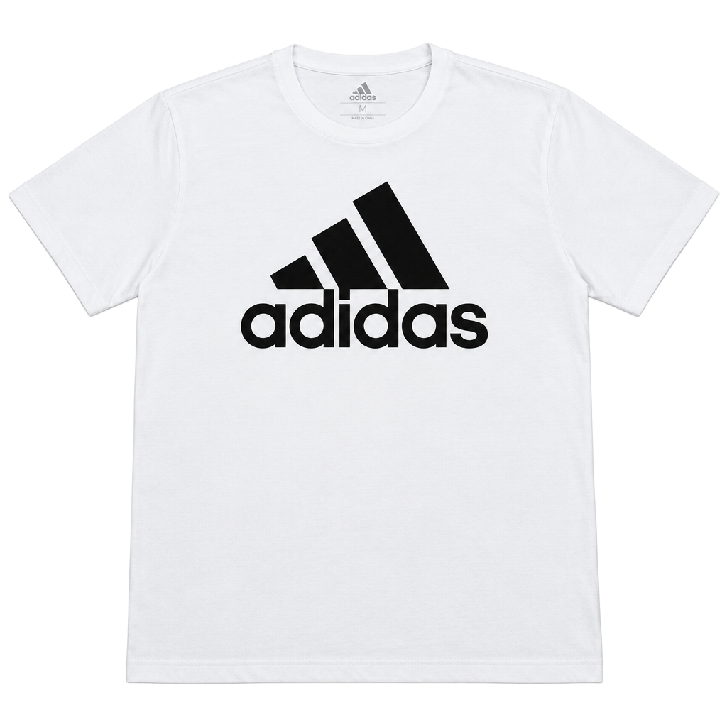 Adidas Amplifier Tee Size XL/TG White Black Logo T-Shirt 1