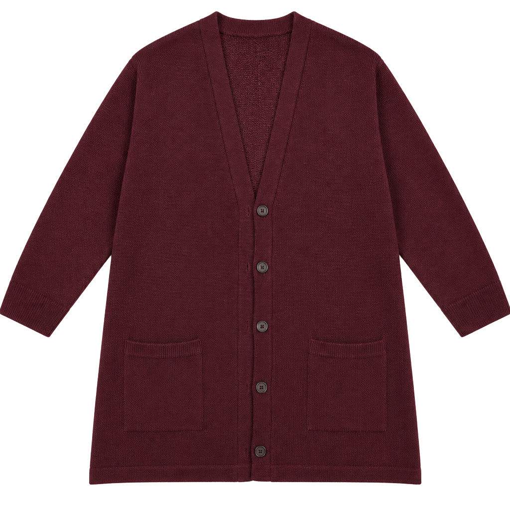 AEO Burgundy Button down Cardigan Sweater XL 1
