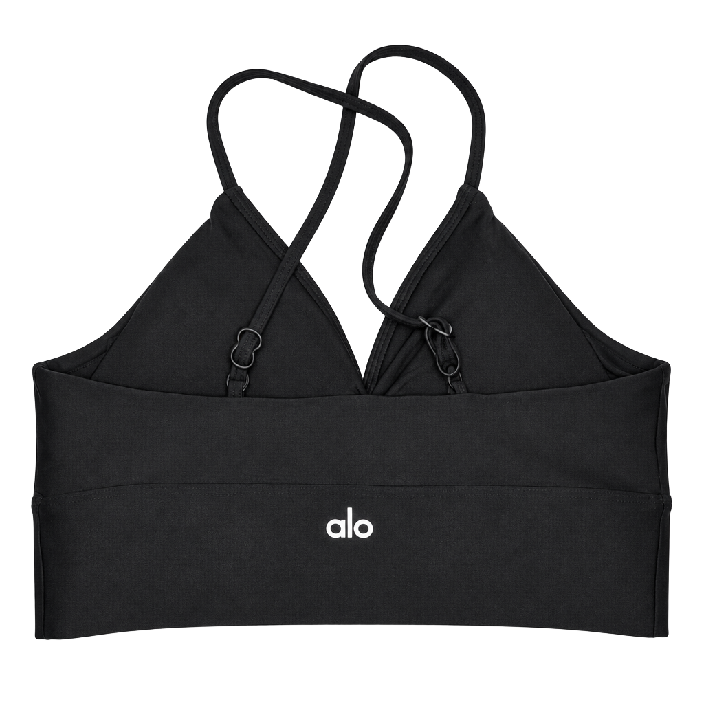 Alo Yoga Black Airlift Splendor Strappy Sports Bra Size L 1