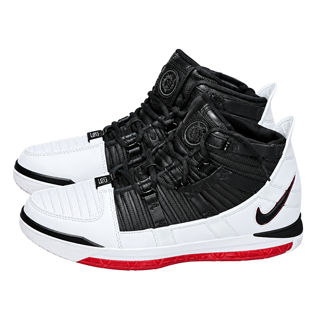 Nike Zoom LeBron 3 Retro Size 8 White Black Crimson Home 1