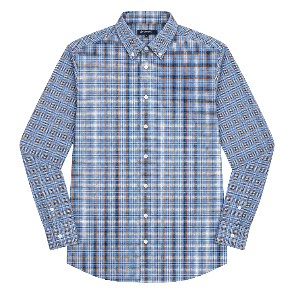 Cremieux Collection Plaid Button-Down Shirt Size Medium Blue 1