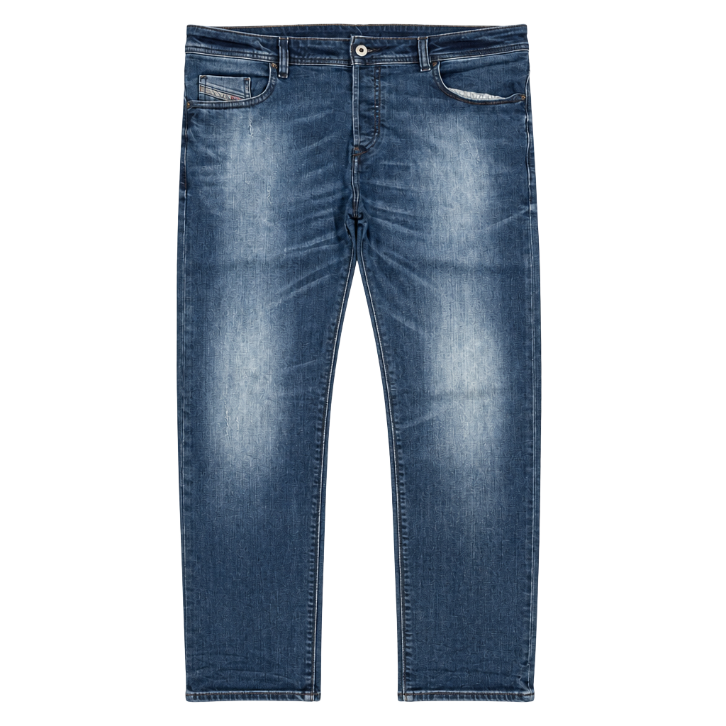 Diesel Buster Jeans Size 34 Blue Regular Slim Tapered Distressed Denim 1