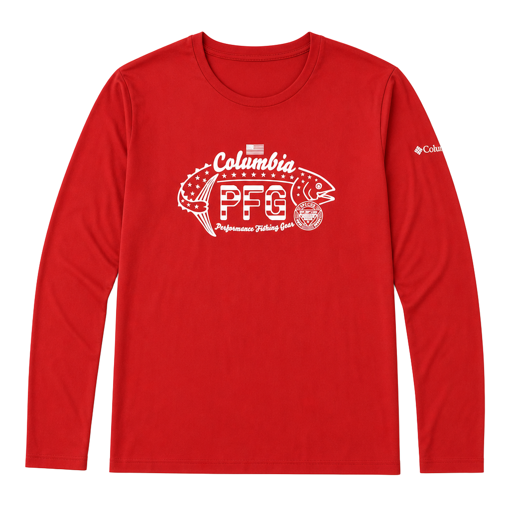 Columbia PFG Long Sleeve Performance Fishing Gear Graphic Tee 1