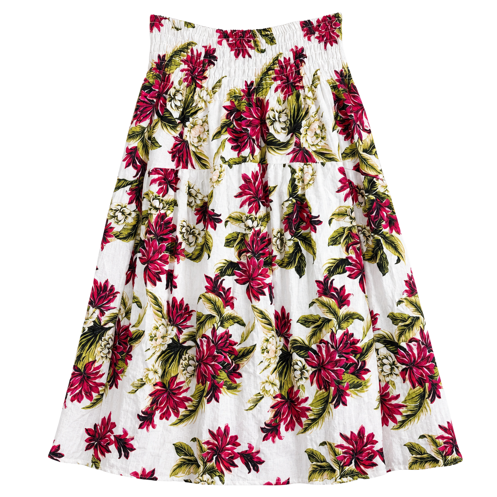 Ophelia Roe Floral Print Smocked Waist Tiered Maxi skirt 1