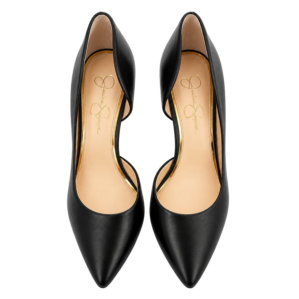 Jessica Simpson Paryn D'Orsay Pump Black Leather 1