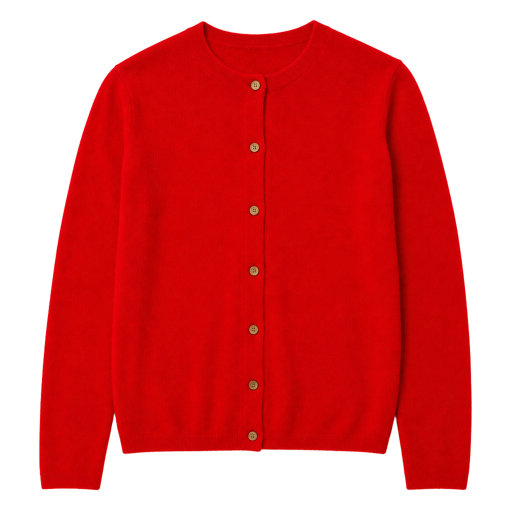 Vintage 100% Cashmere Cardigan Red XS - Identified Lands' End 1