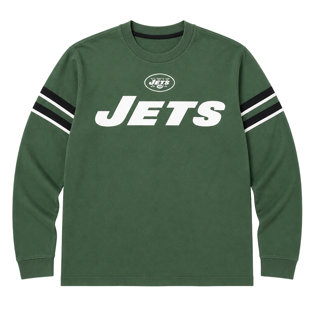 NFL Team Apparel New York Jets Long Sleeve Graphic T-Shirt Adult Large 1