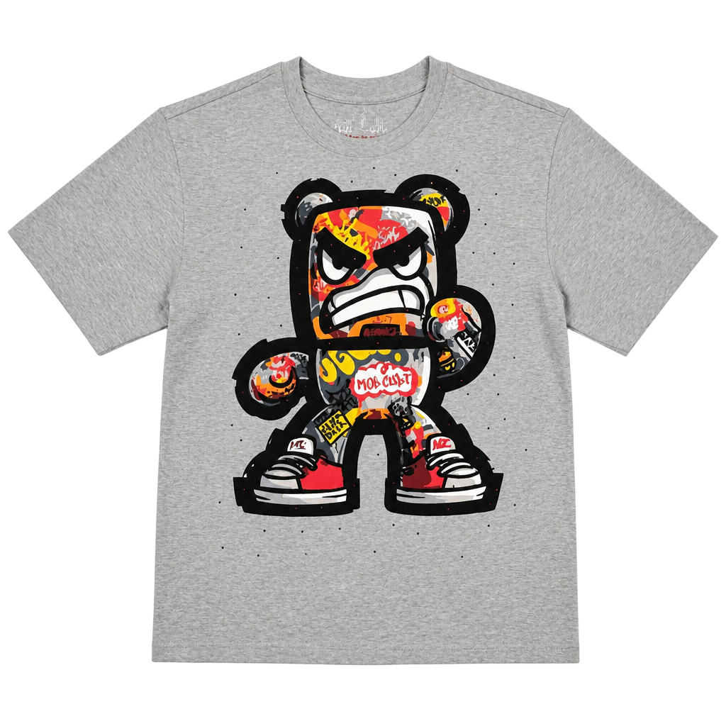 Mod Cult Graphic T-Shirt with Drop Shoulder Boxy Fit, Small 1