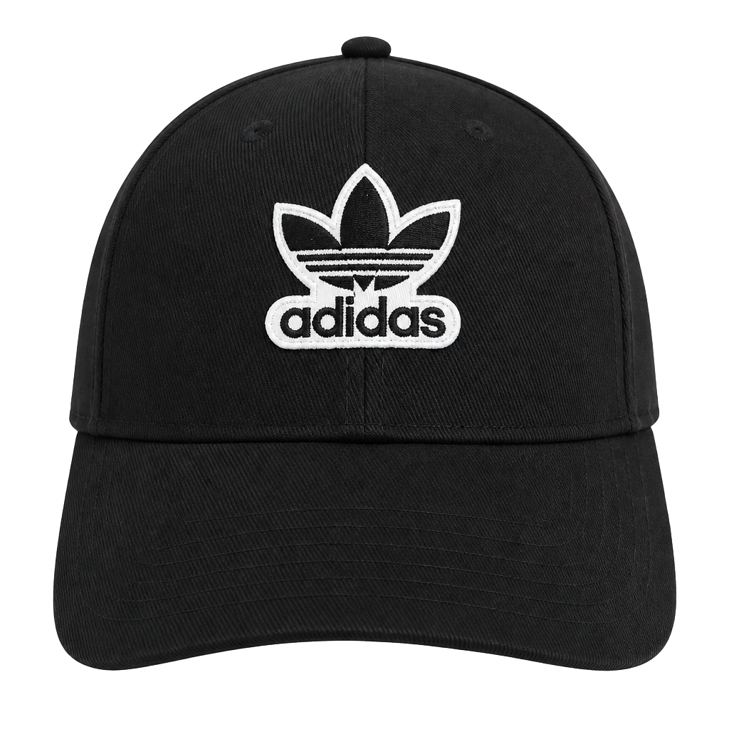 Black Baseball Hat OSFA w/Adidas Iron On Patch Snapback Cap Great Condition! 1