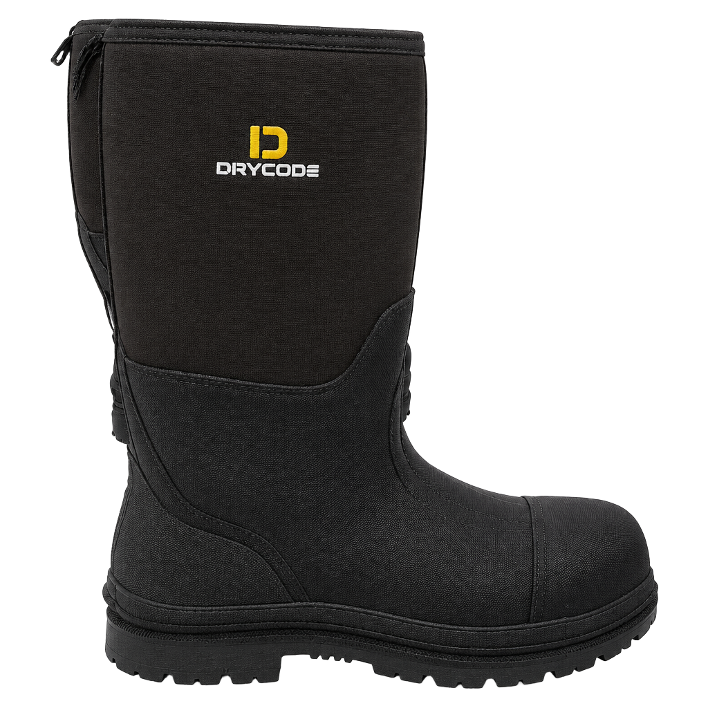 Drycode Neoprene Rubber Muck Work Boots Size 7 Brown Waterproof 1