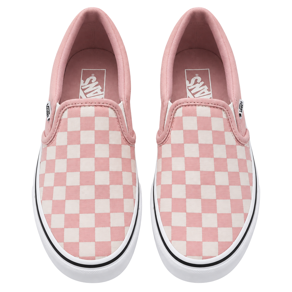 Vans Classic Slip-On Checkerboard Pink and White Sneakers, US(Wmn)6 1