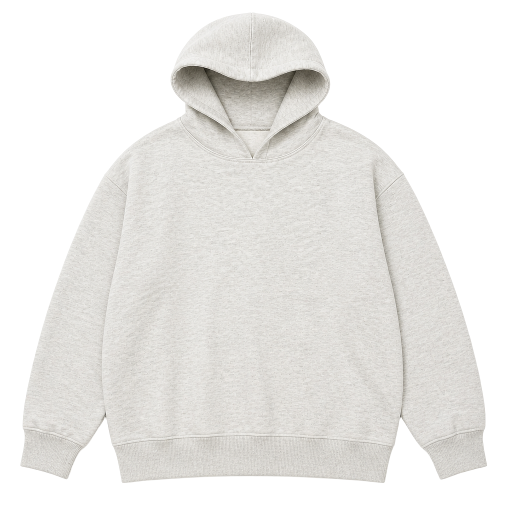 Old Navy Light Grey Heathered Fleece Pullover Hoodie Size L 1