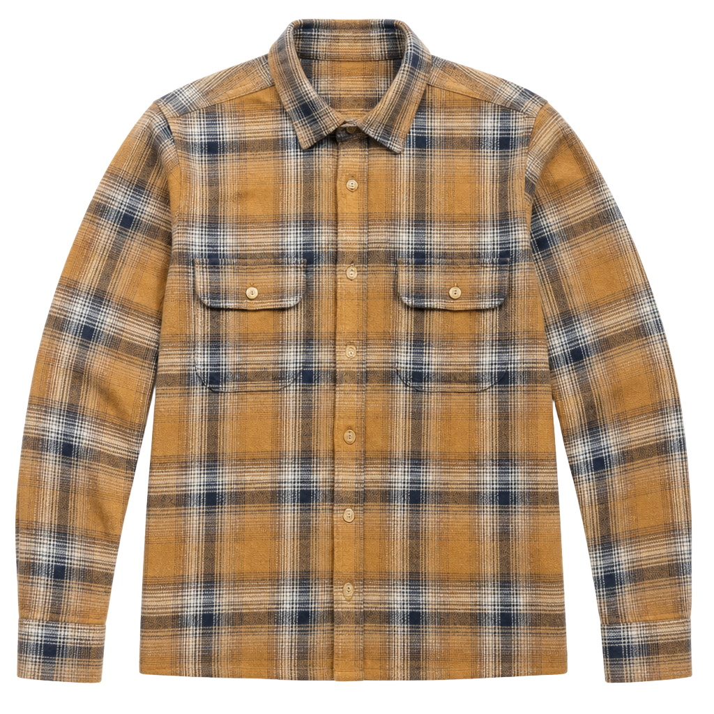Old Navy Hooded Double-Brushed Plaid Flannel Shirt, Size L 1