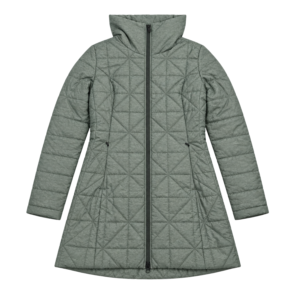 North Face Women's Insulated Quilted Black Arlynne Long Jacket Parka 1