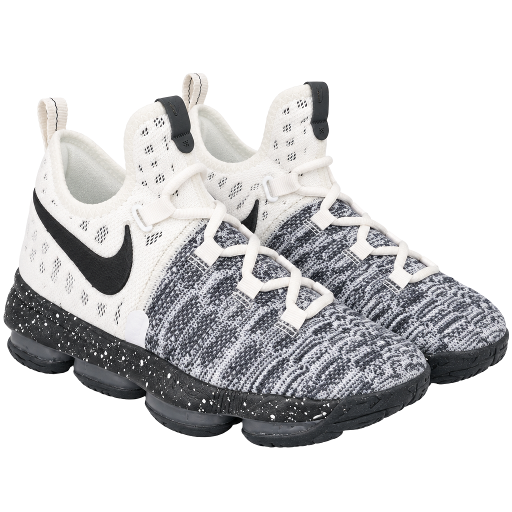 Nike Zoom KD 9 GS Oreo Size 6Y White Black Basketball Shoes 1