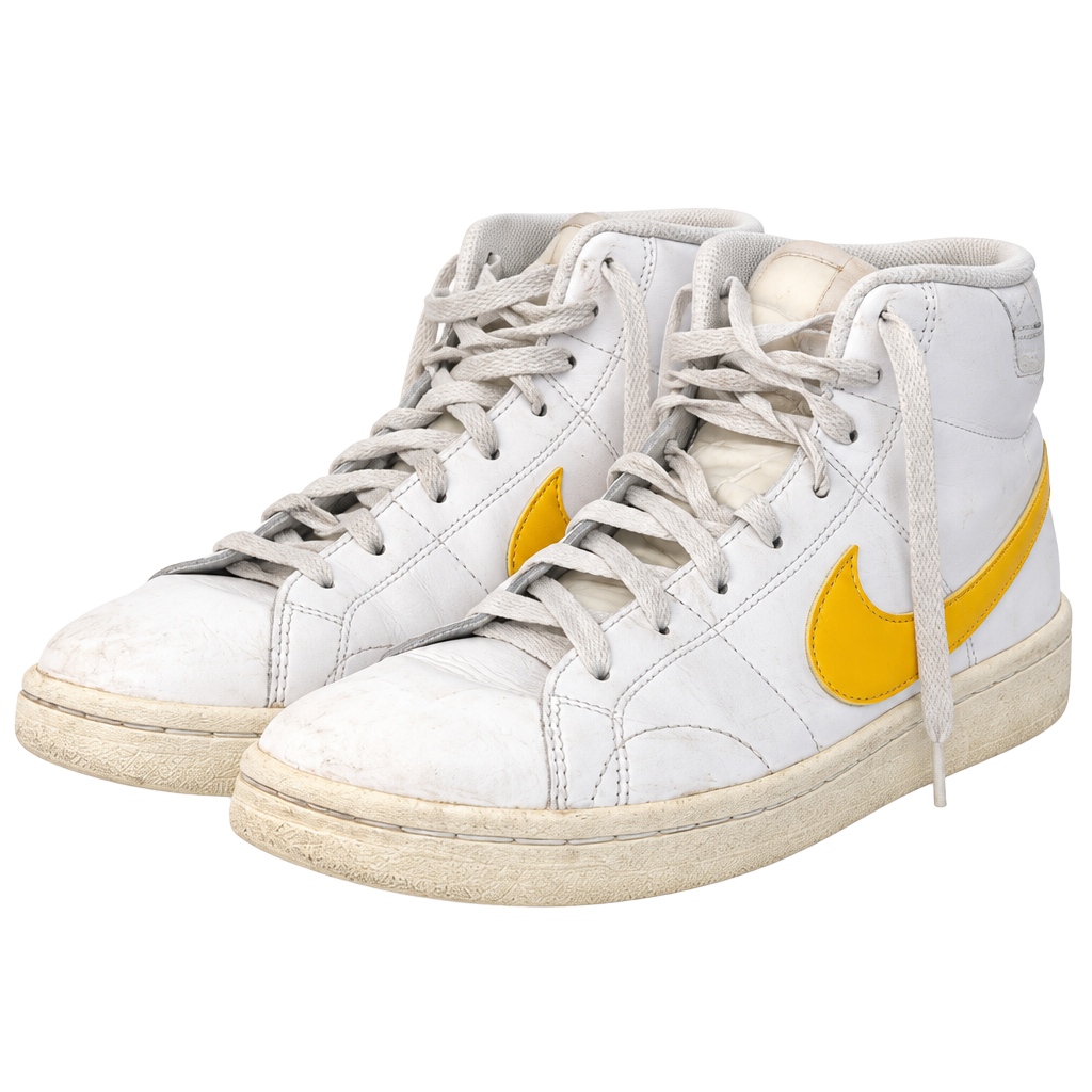 Nike Blazer Mid '77 First Use White Orange Yellow Leather Shoes 1