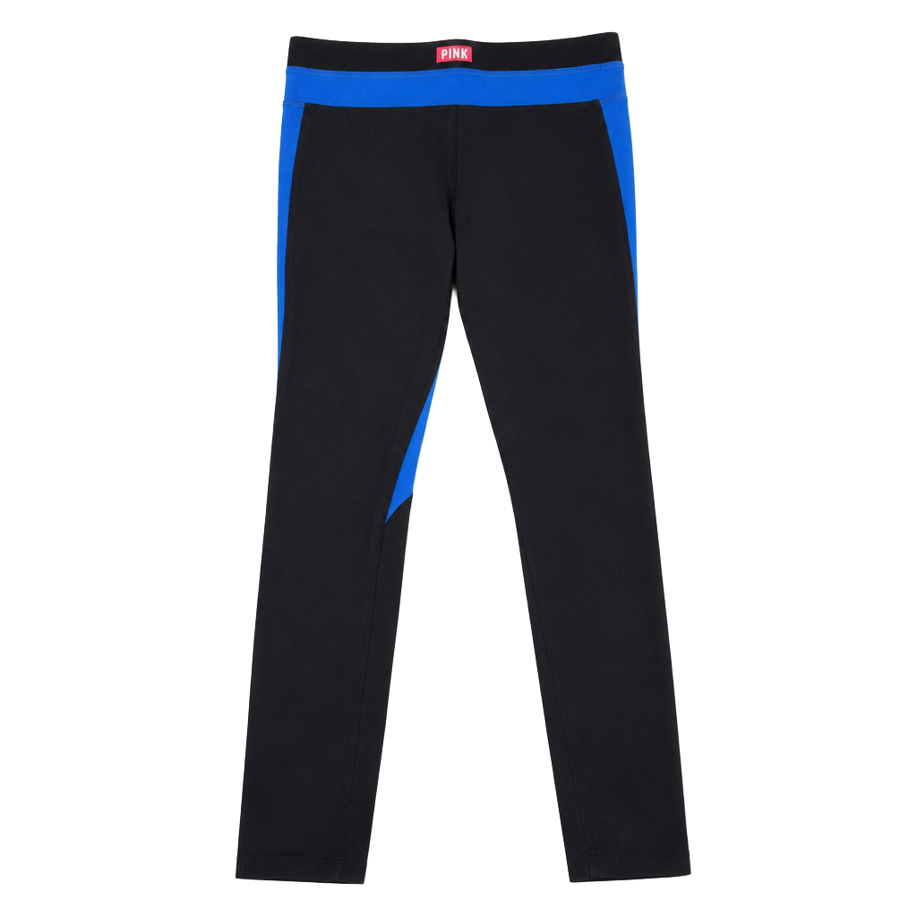 Victoria's Secret PINK Yoga Leggings Size XS Black Blue Love Pink 1