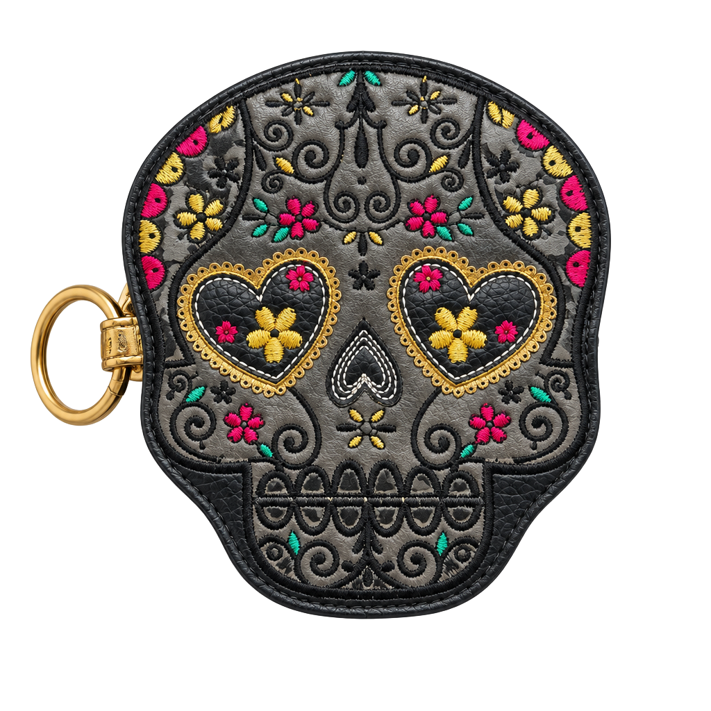 Loungefly Sugar Skull Wristlet Purse - Heart Tag 1