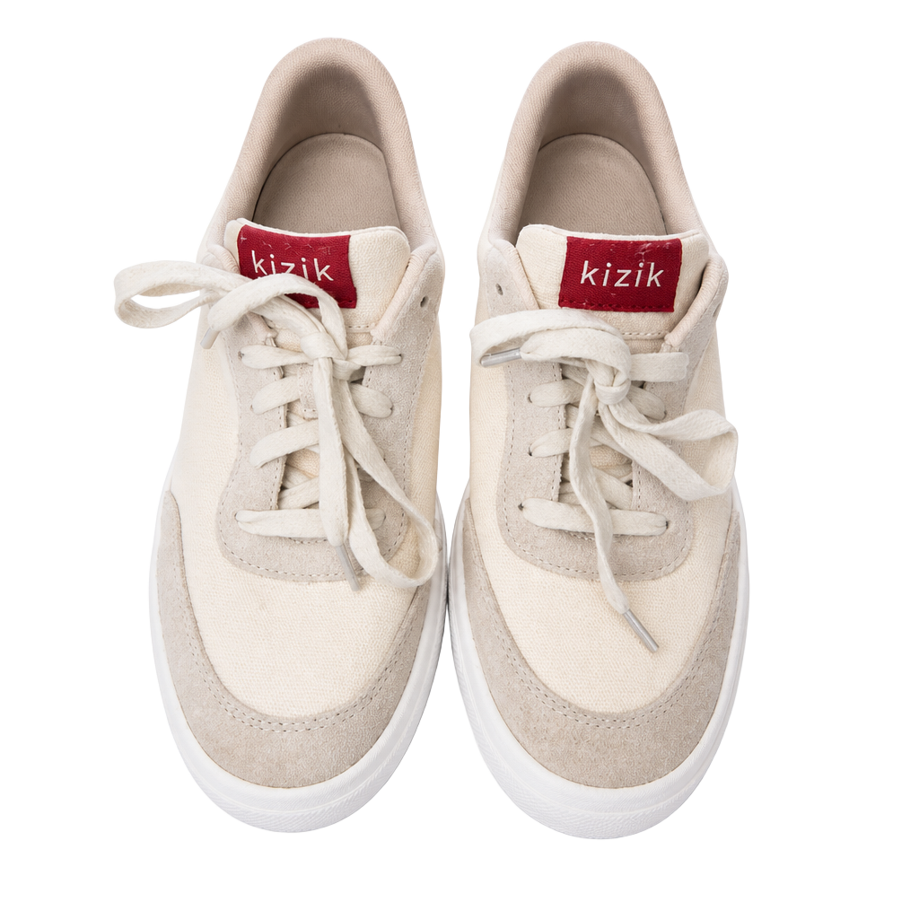 Kizik Hands-Free Sneakers Men's 6.5 / Women's 8 Off-White Canvas 1