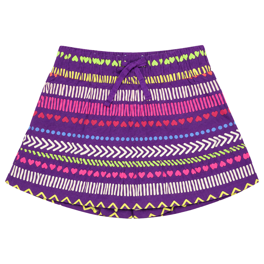 Circo Skirt Size 6/6X Purple Patterned Hearts 1
