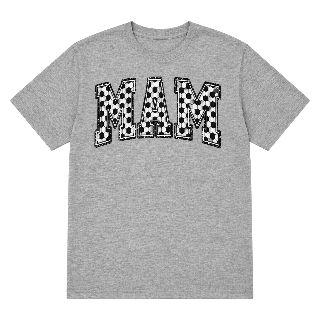 Gildan Mama Soccer Graphic T-Shirt Gray 1