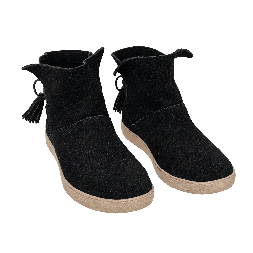 Koolaburra by UGG Skyller Ankle Boots Black Suede Tassel SZ 8 1