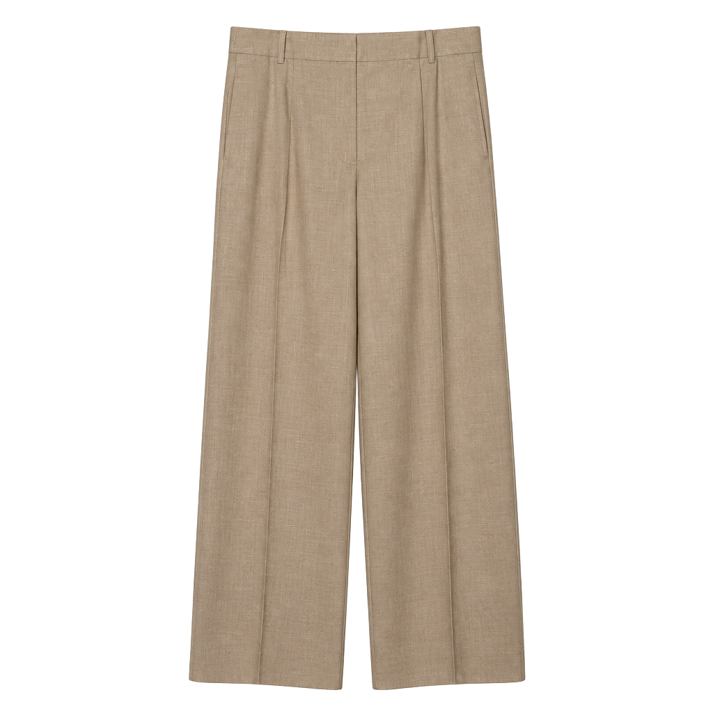 Worthington Wide Leg Pants Beige Pleated Trousers Size 14 1