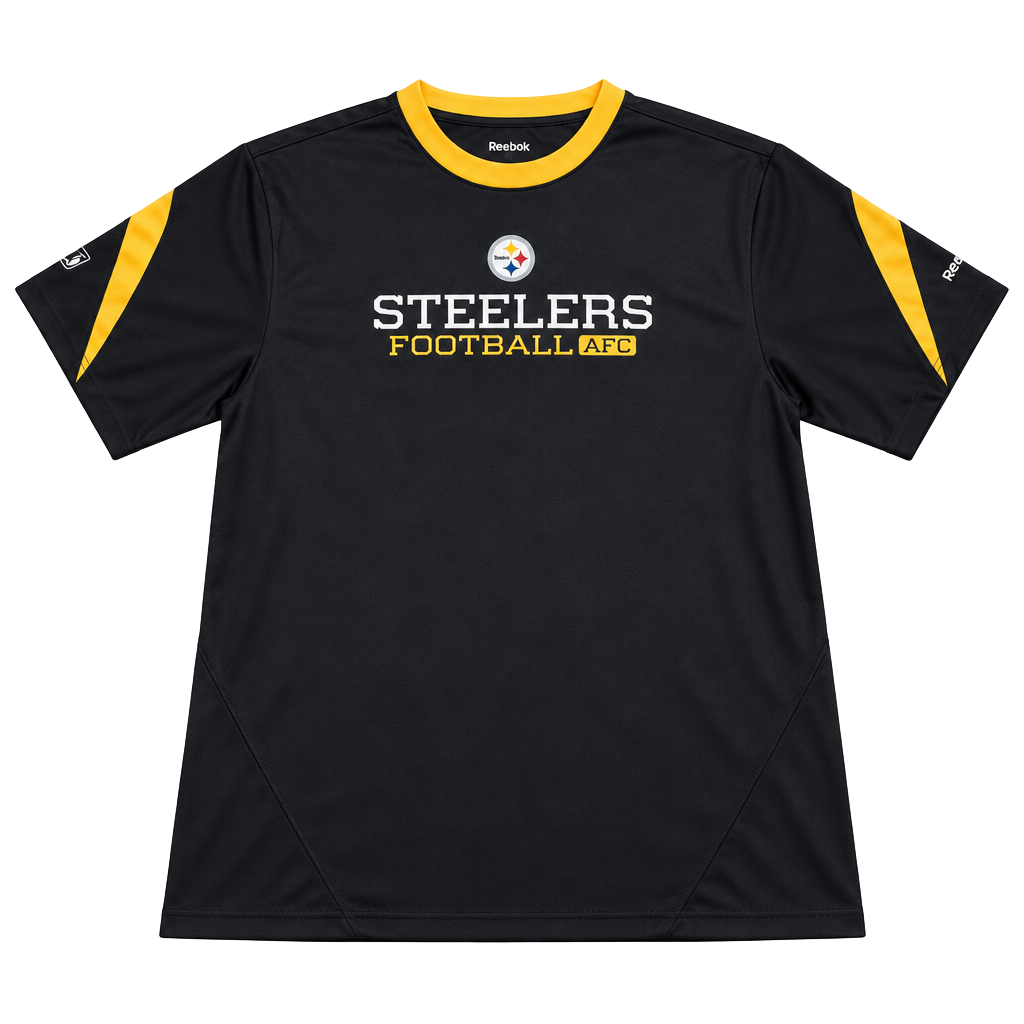 Reebok Pittsburgh Steelers NFL Jersey Size L Black PlayDry 1