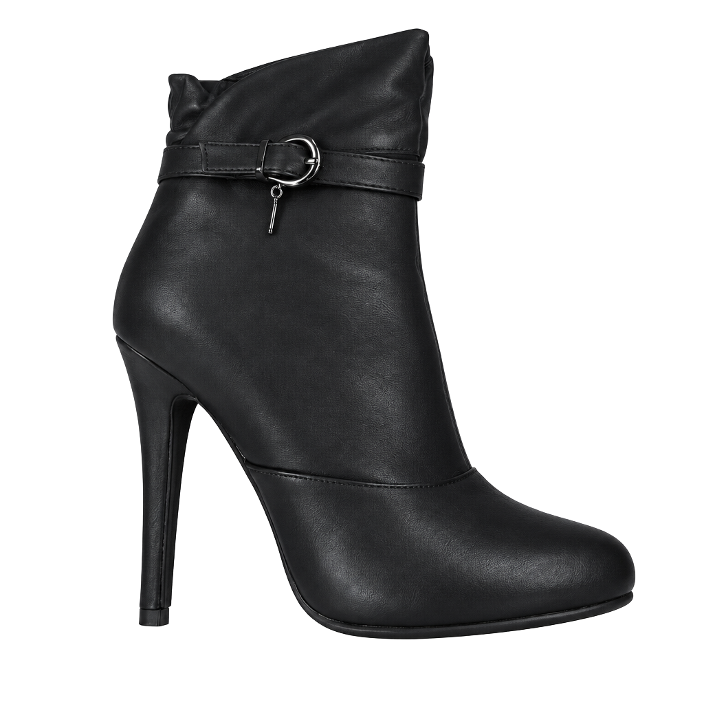 Forever Link Focus-35 Boots Size 9 Black Faux Leather 1