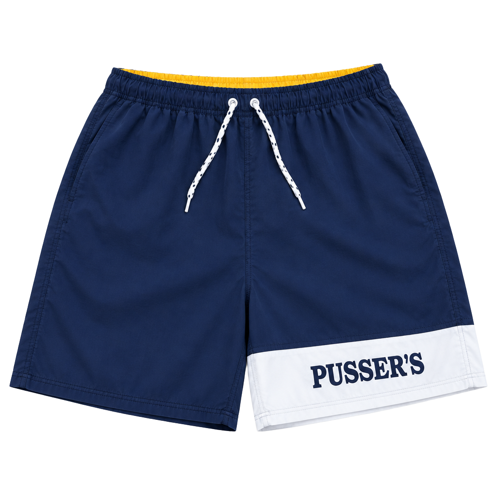 Pusser's West Indies Swim Shorts XXL Navy Blue Sailing Gear 1