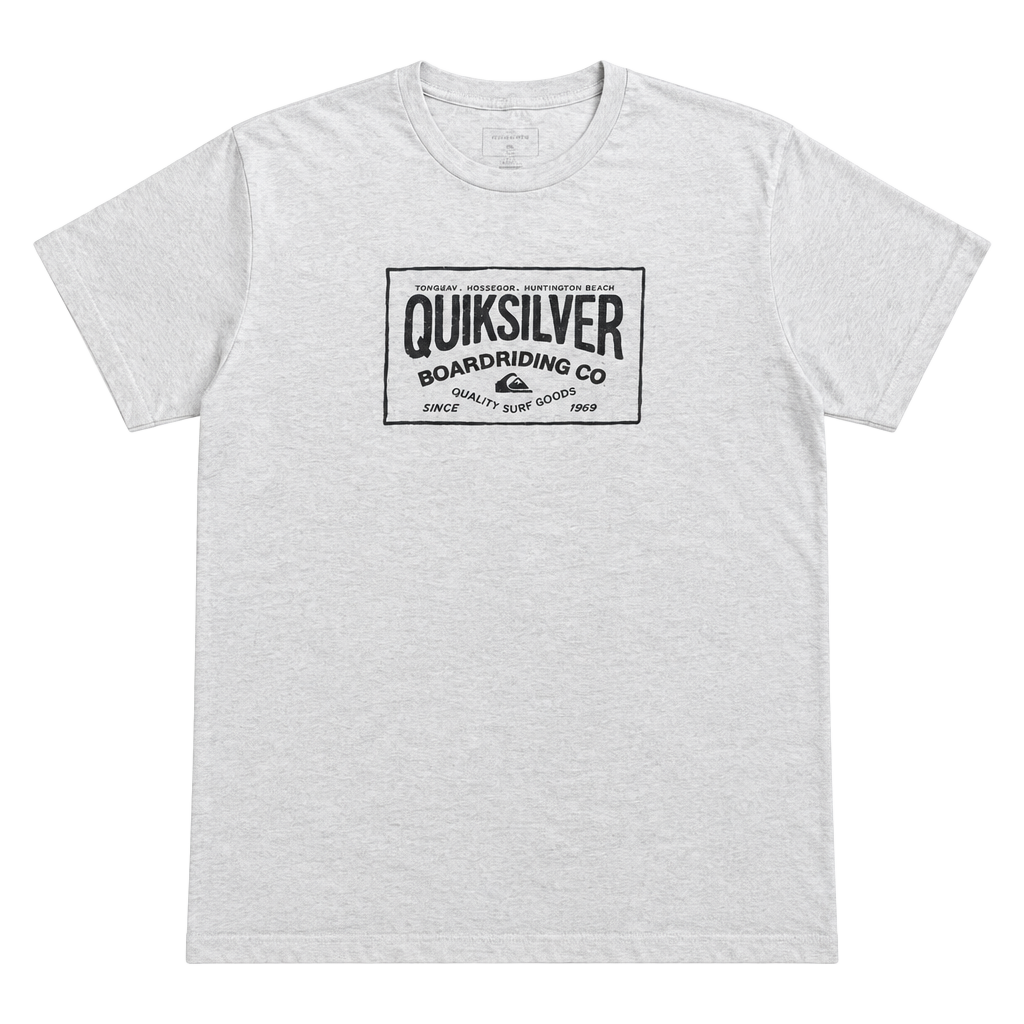 Quiksilver T-Shirt Size L White Boardriding Co Surf Skate Tee 1
