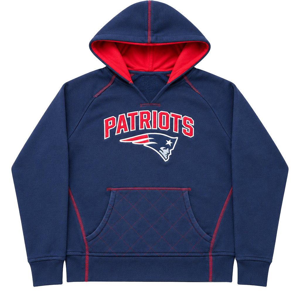 NFL Team Apparel New England Patriots Hoodie Size M Navy Blue 1
