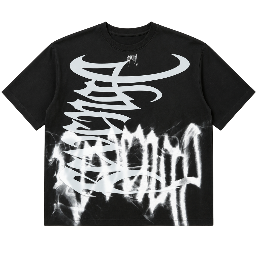 Revenge Smoke Arch Logo T-shirt Black Size Medium 1