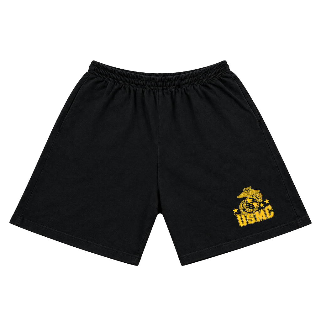 USMC Marines Anvil Men’s XL Black Athletic Shorts Eagle Globe Anchor 2007 1
