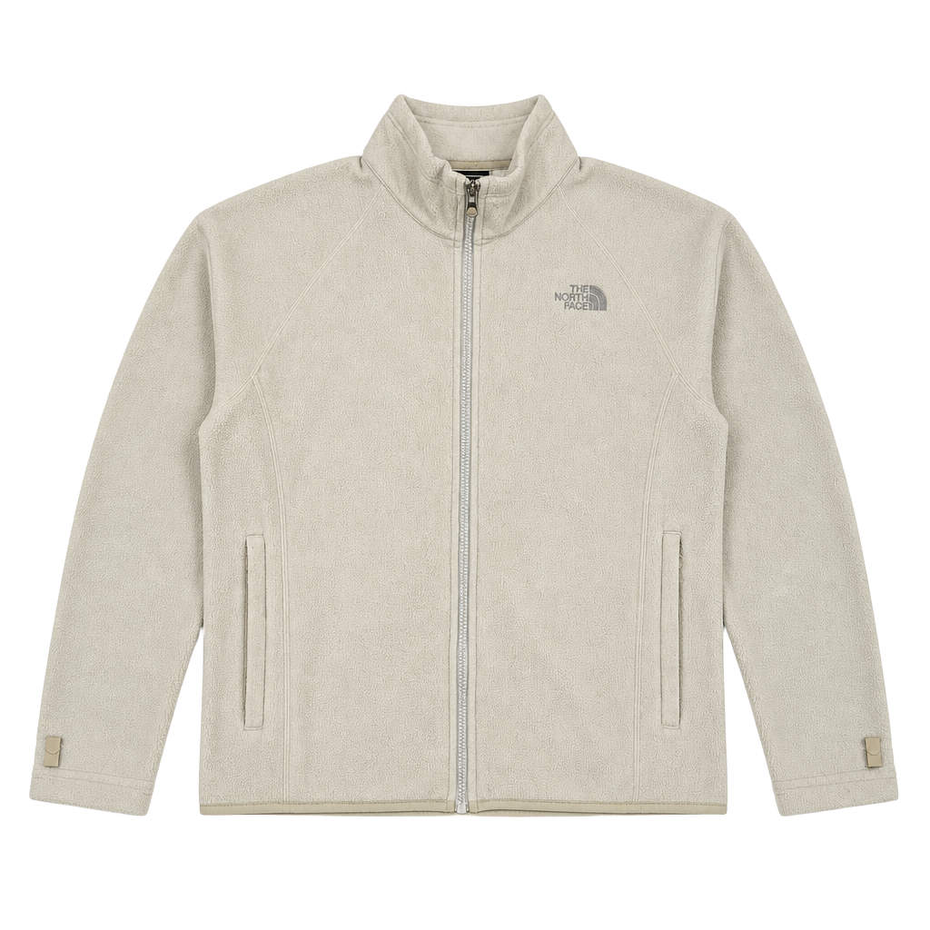 The North Face Women's Full Zip Fleece Jacket Cream Size M 1
