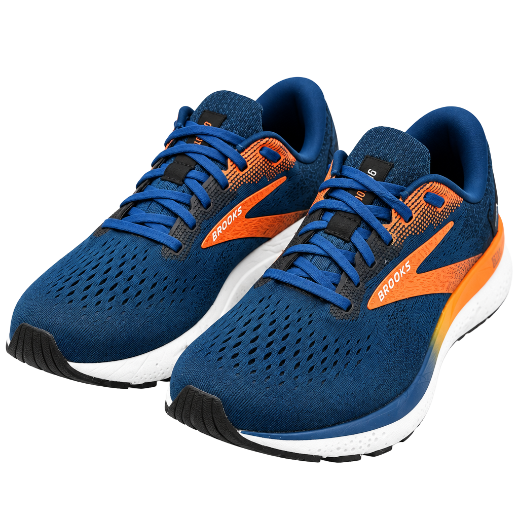 Brooks Ghost 16 Mens 7.5 D Running Shoes Navy Blue Orange Athletic Sneakers 1