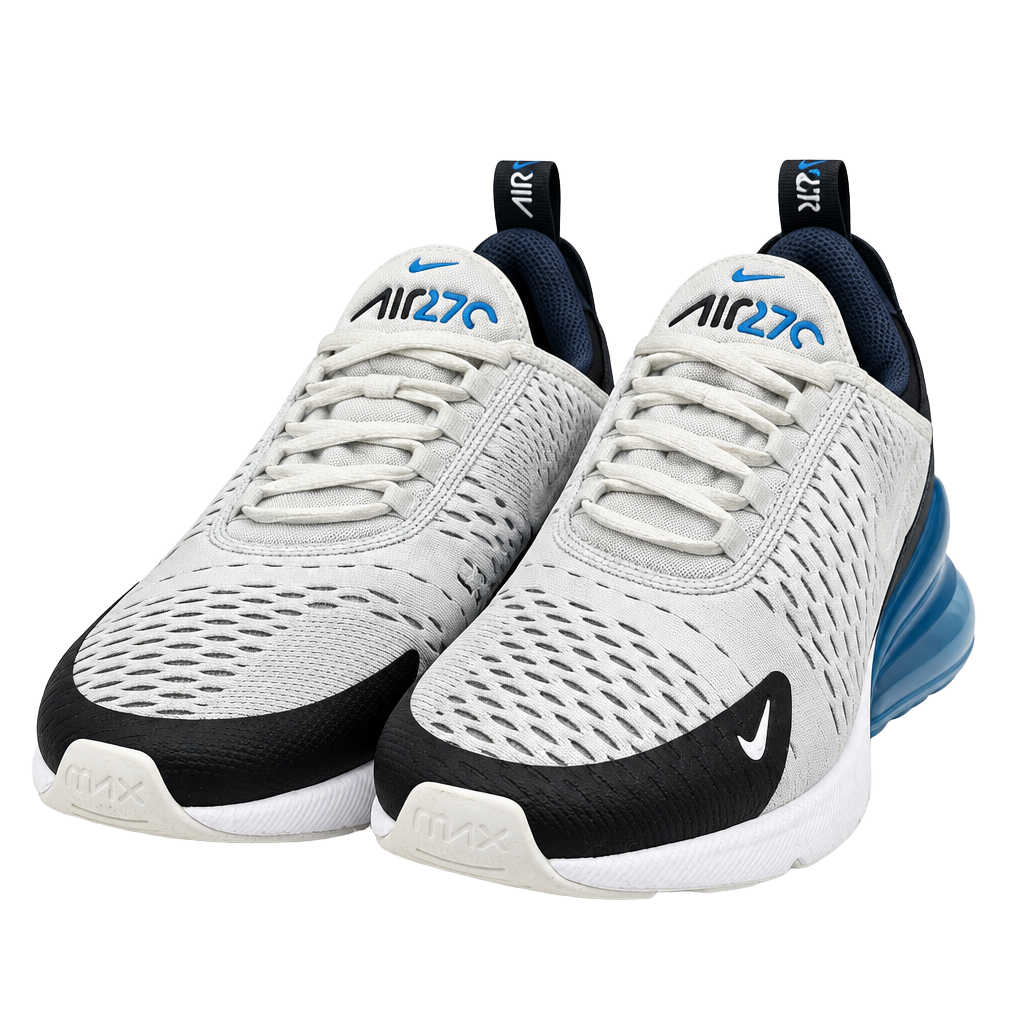 Nike Air Max 270 GS 7Y Football Grey Thunder Blue Sneakers 943345-033 1