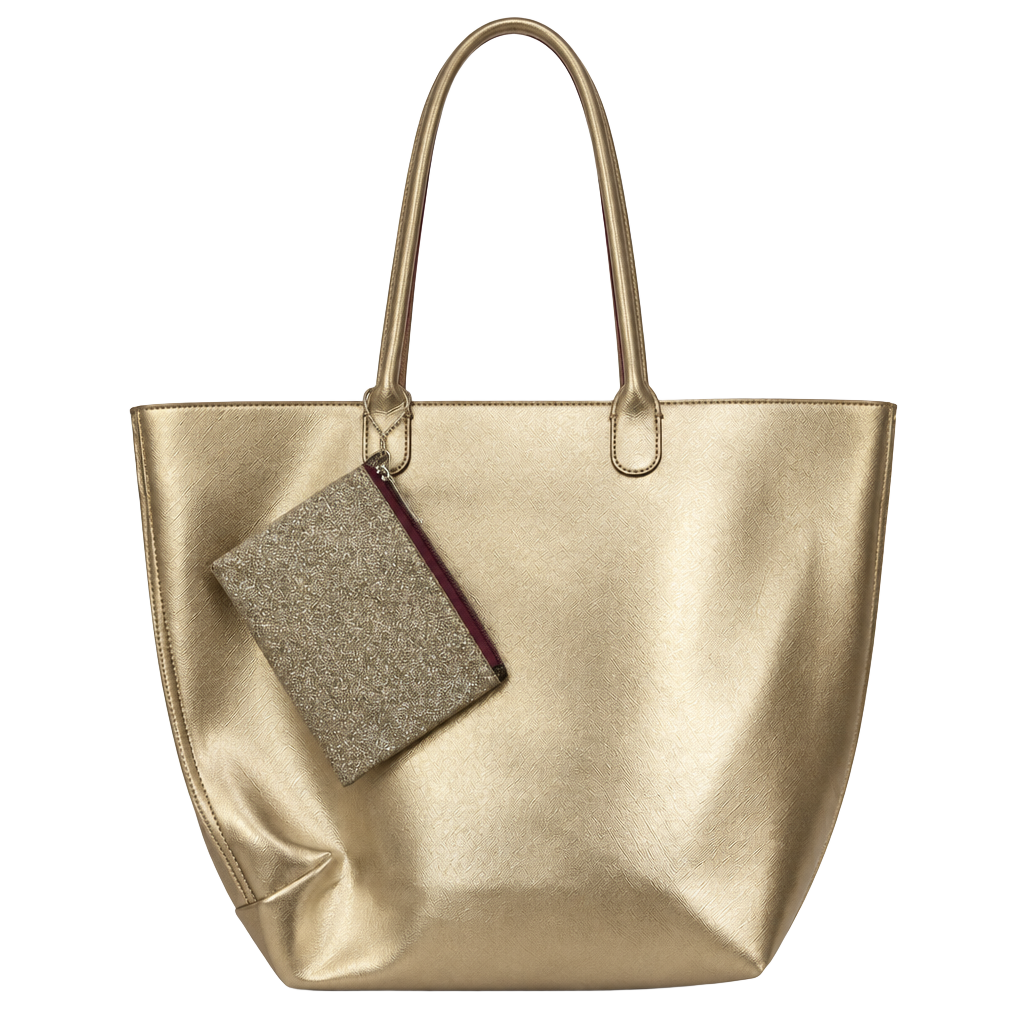 Bath & Body Works Metallic Pink Large Tote With... 1