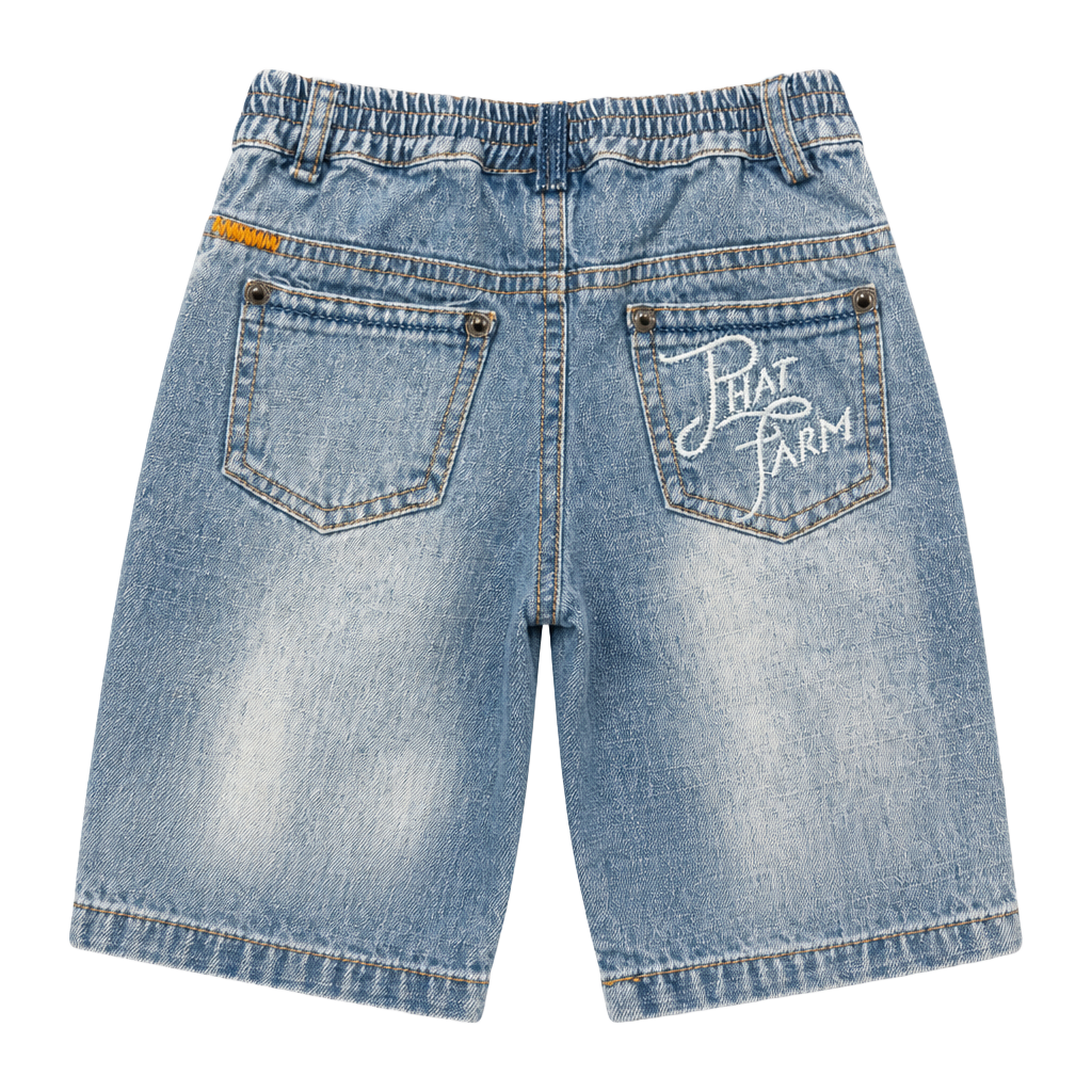 Phat Farm Baby Distressed Denim Jeans Embroidered Logo Size 0-6M 1