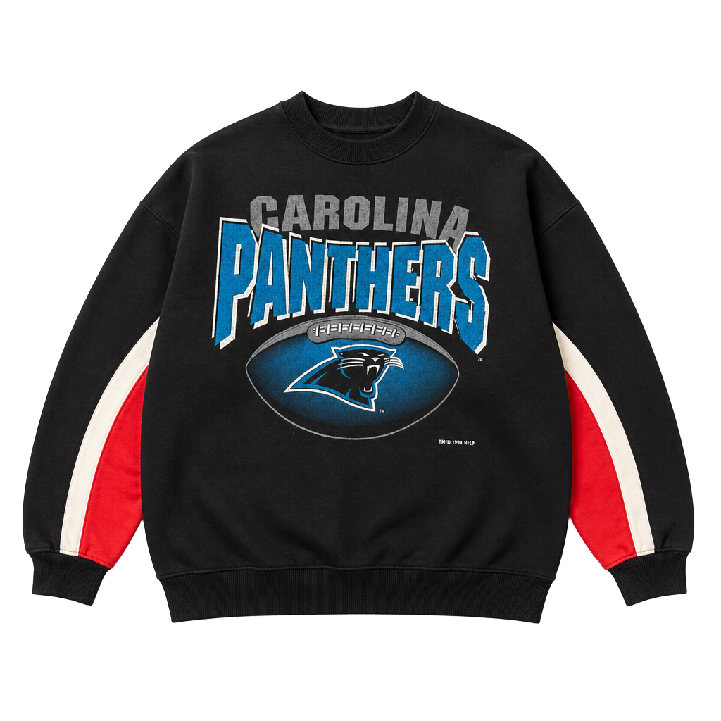 Vintage 1993 NFL Carolina Panthers Graphic Crewneck Sweatshirt Youth XL 1