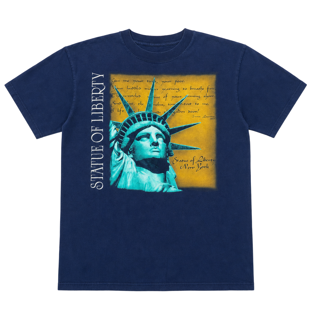 Vintage 90s Dynasty Statue of Liberty New York Graphic T-Shirt 1
