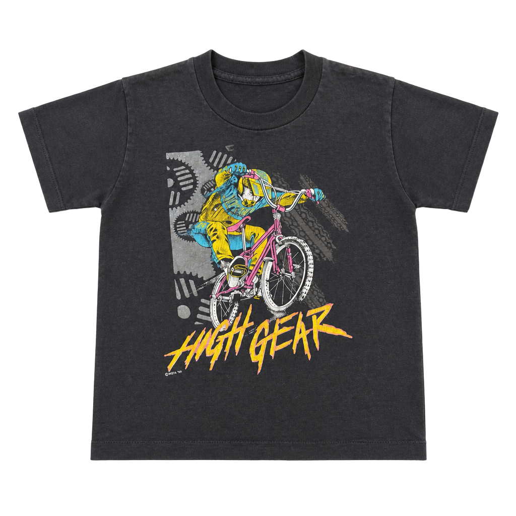 Vintage youth 1989 High Gear BMX Motocross Dirt Bike Graphic T-Shirt 1