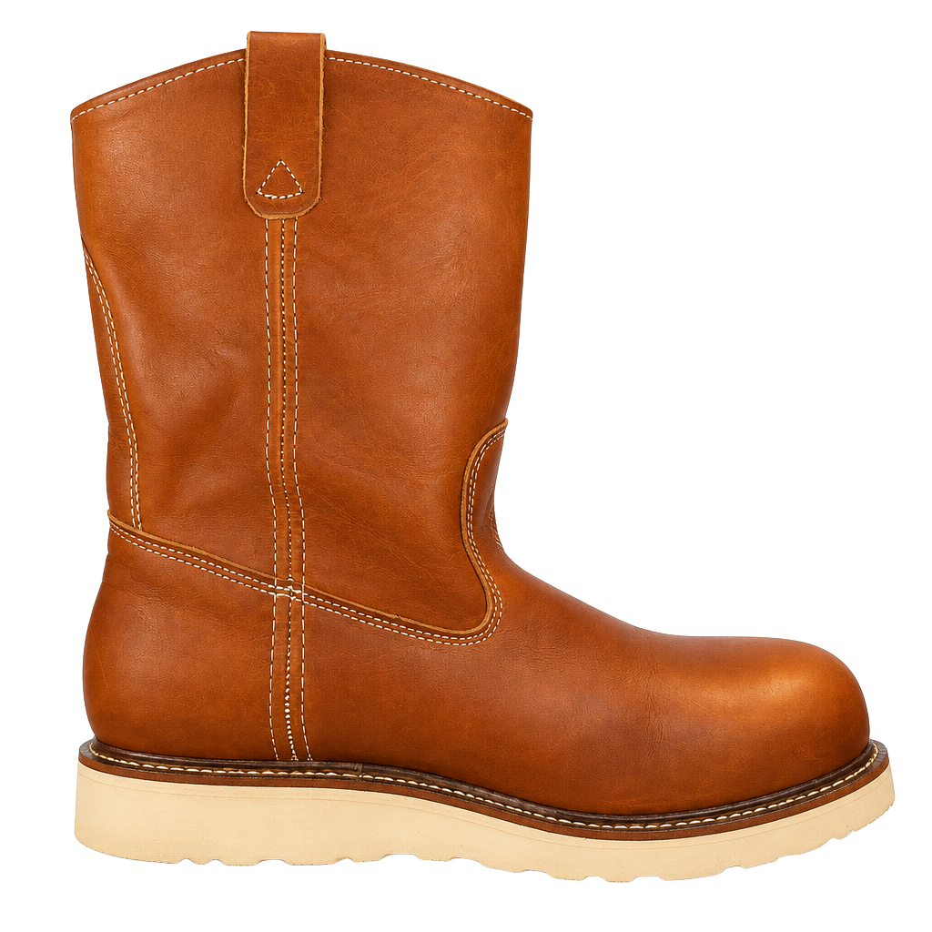 Thorogood American Heritage Pull-on Wellington Work Boot Tobacco Leather 1