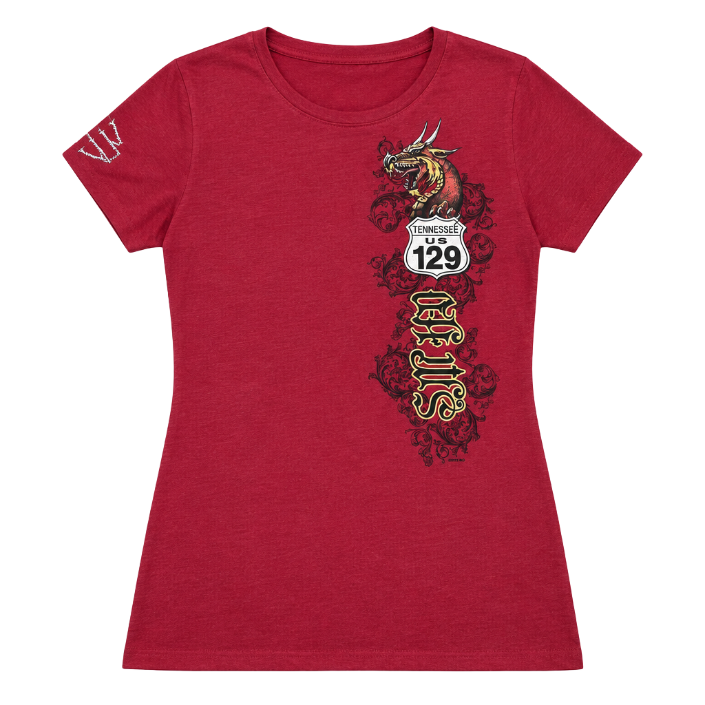 Harley Davidson XL Dragon Wings Burgundy Graphic Tee Smoky Mountain 1