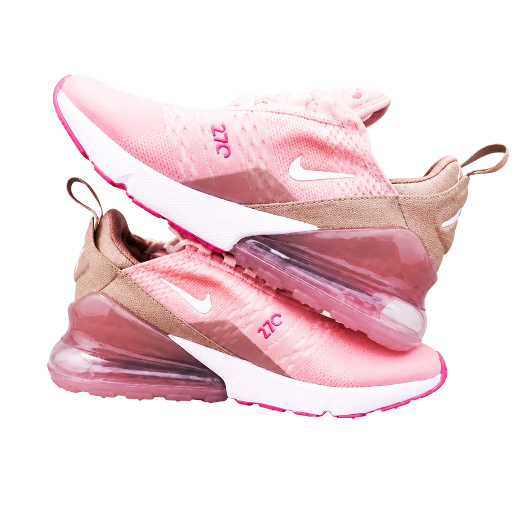 Nike Air Max 270 Women’s Low Top Sneakers Pink White Gray Defects 1