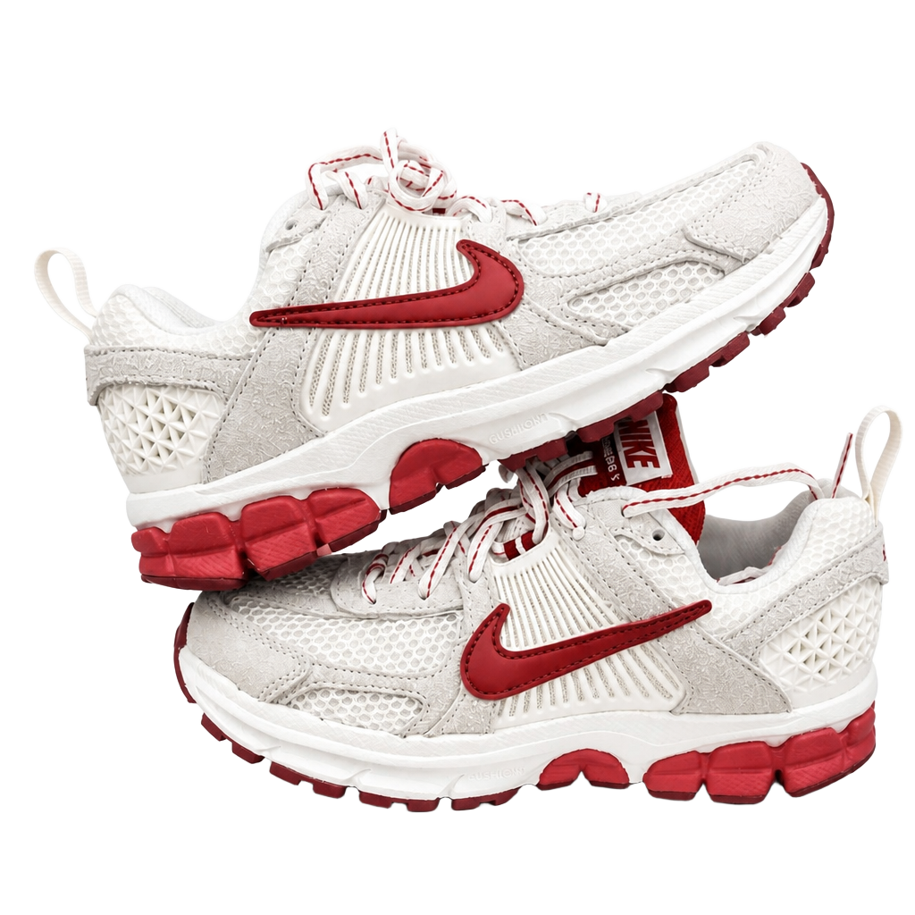 Nike Vomero 5 SE (GS) White/Red Low Top Mesh Sneakers Kids US 3.5 IB5727-100 1