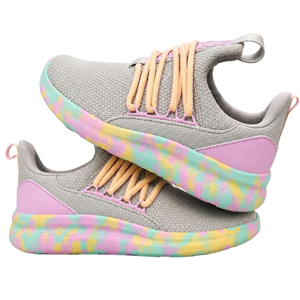 adidas Lite Racer Adapt 7.0 K Gray/Multicolor Slip On Mesh US 6 KI9256 1