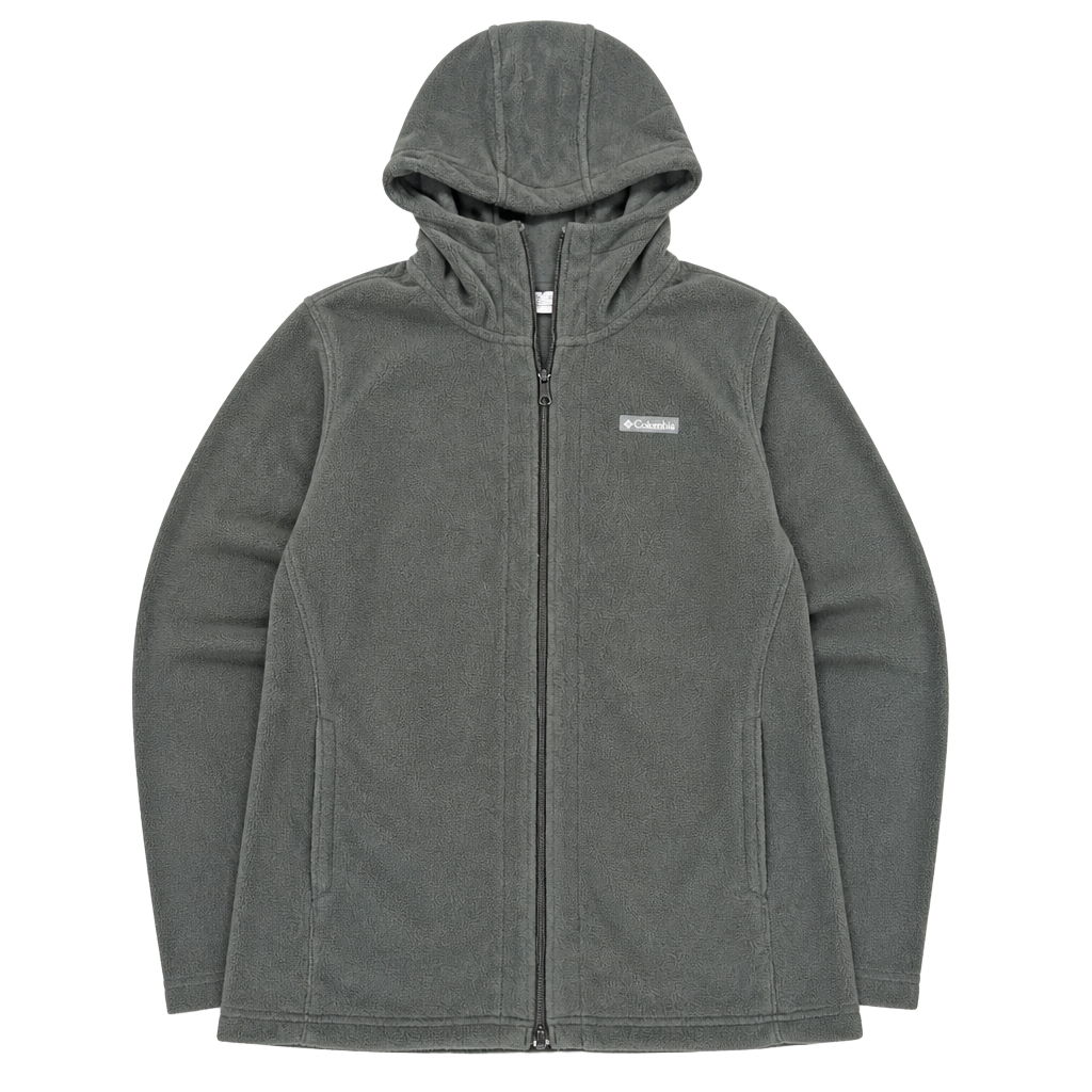 Columbia Benton Springs II Long Full Zip Hoodie Size Medium Dark Gray Fleece 1