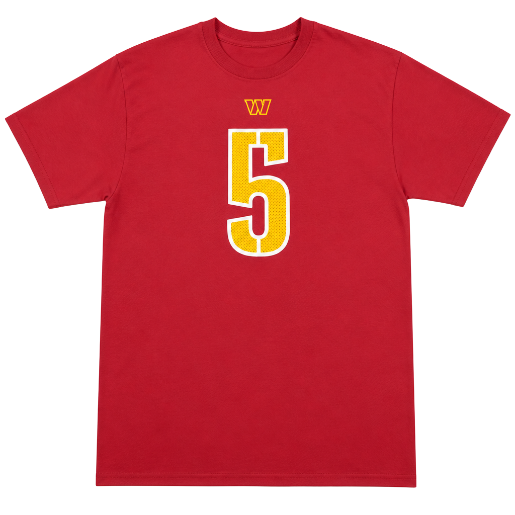 Washington Commanders NFL Jayden Daniels #5 T-Shirt - Burgundy XL NWT 1